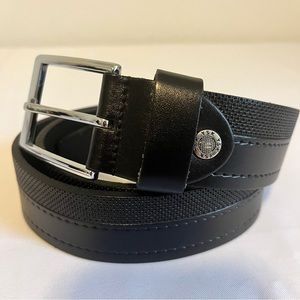 NWOT YSK Men’s Black Belt Silver Buckle 41"